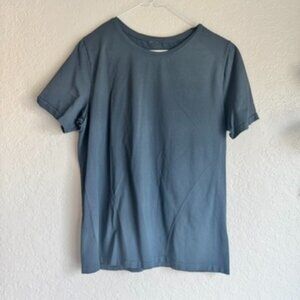 Fabletics Slate Blue Performance Short Sleeve Top – Active Tee, Size M/L